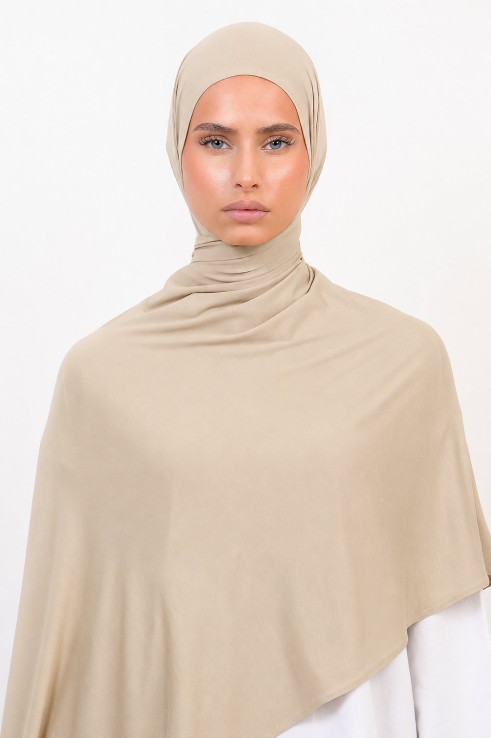 Bamboo jersey hijab - Beige