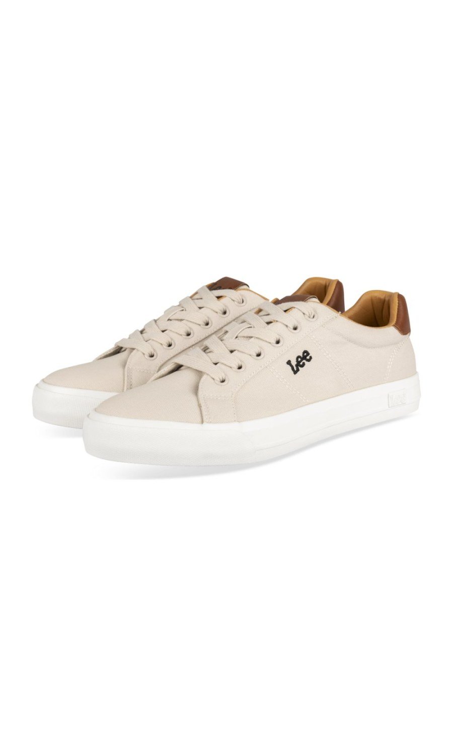 Baskets toile b col camel beige