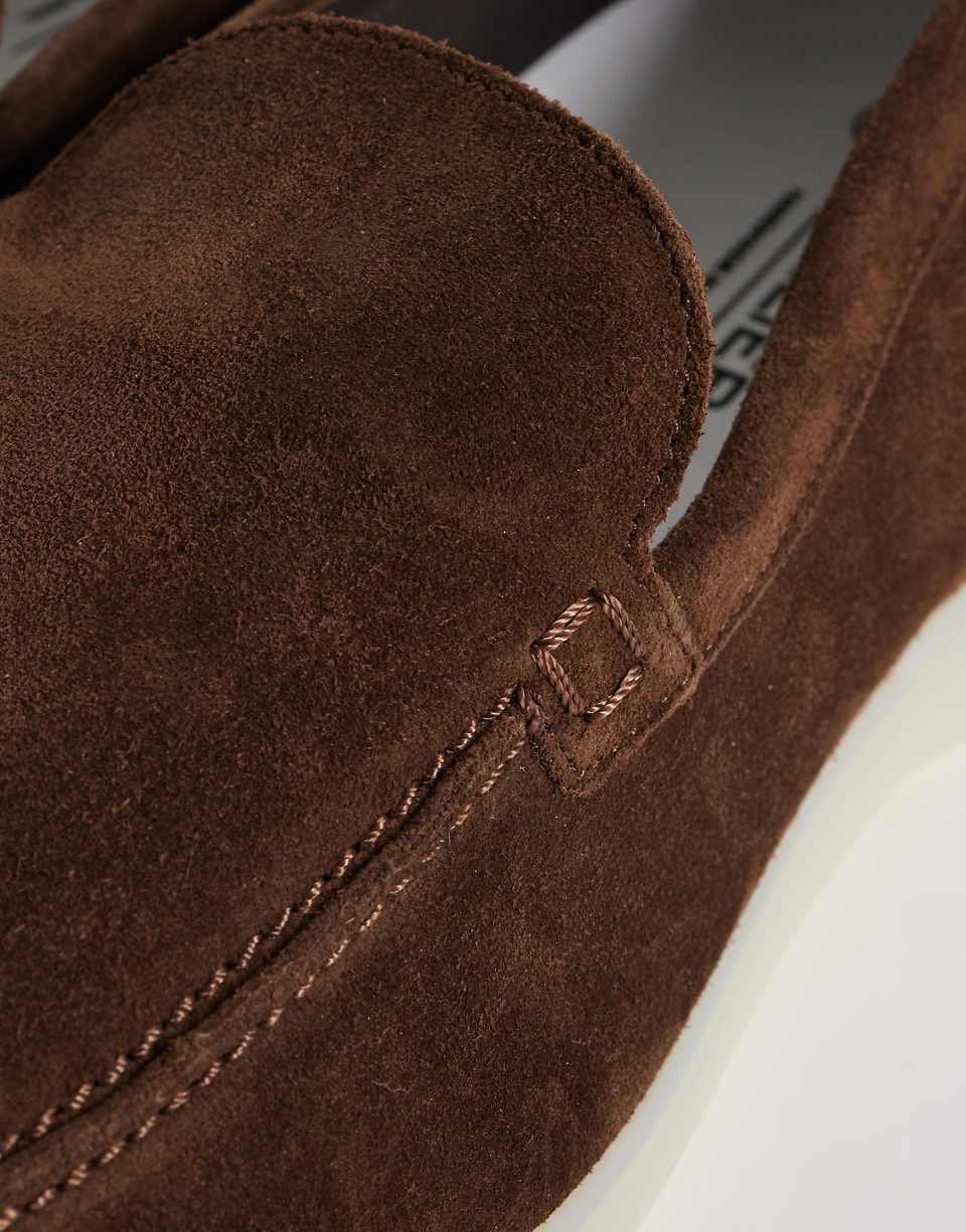 Amalfi textured suede loafers - Brown