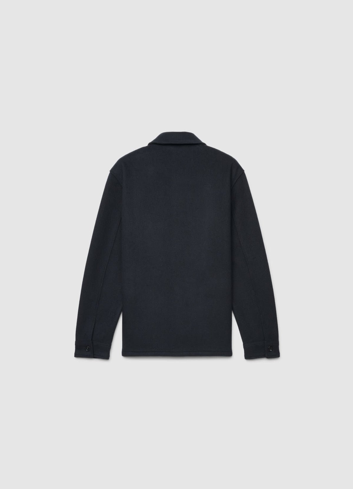 Plain button-up shirt jacket