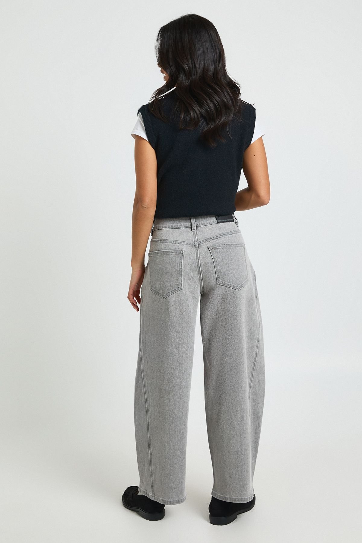 The Petite Mid Waist Barrel Jean