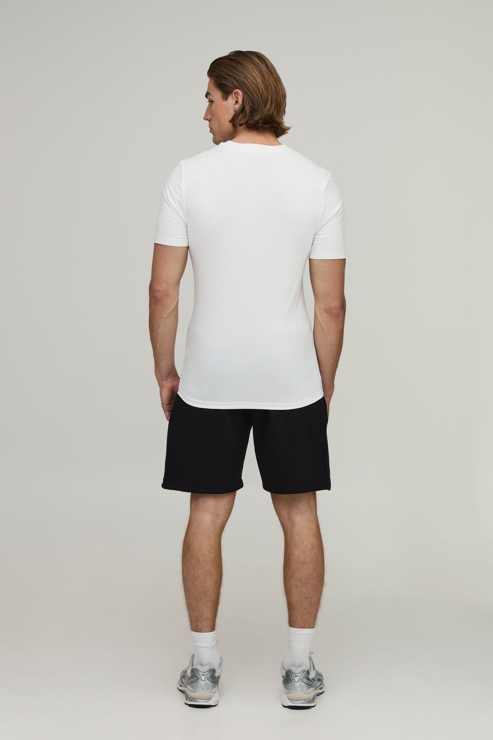 T-shirt basique coupe ajustée musclée