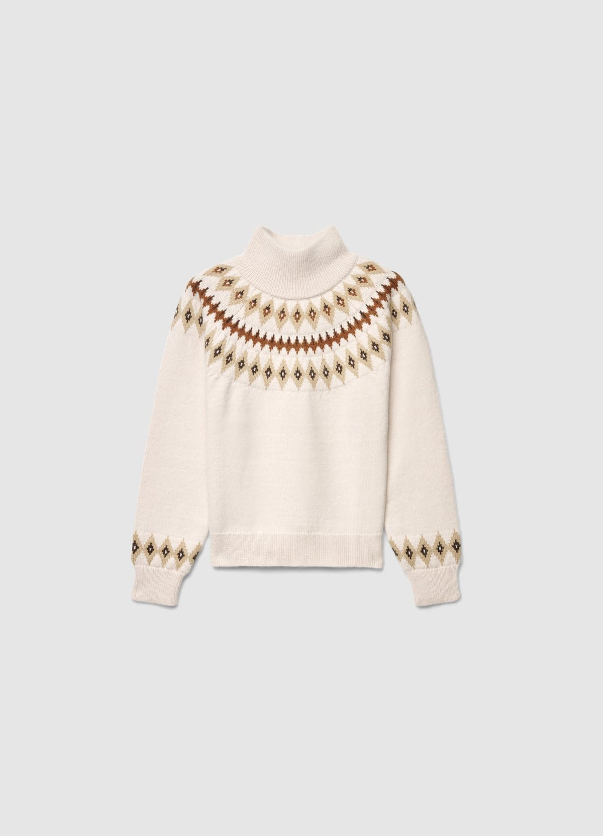 Pull jacquard nordique col 3ali