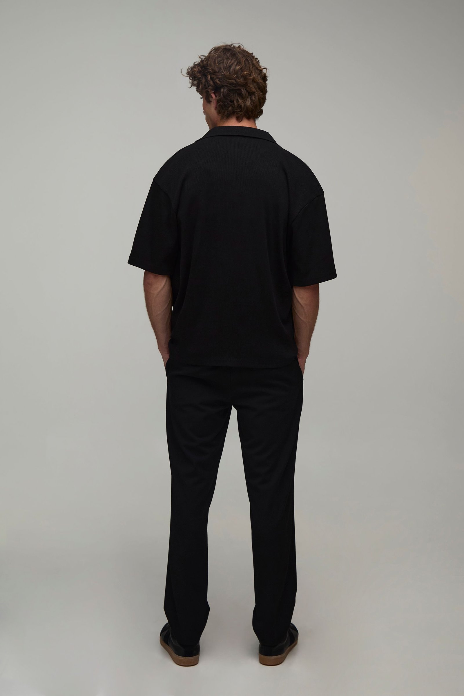 Chemise oversize côtelée b kmam 9sar w col revers