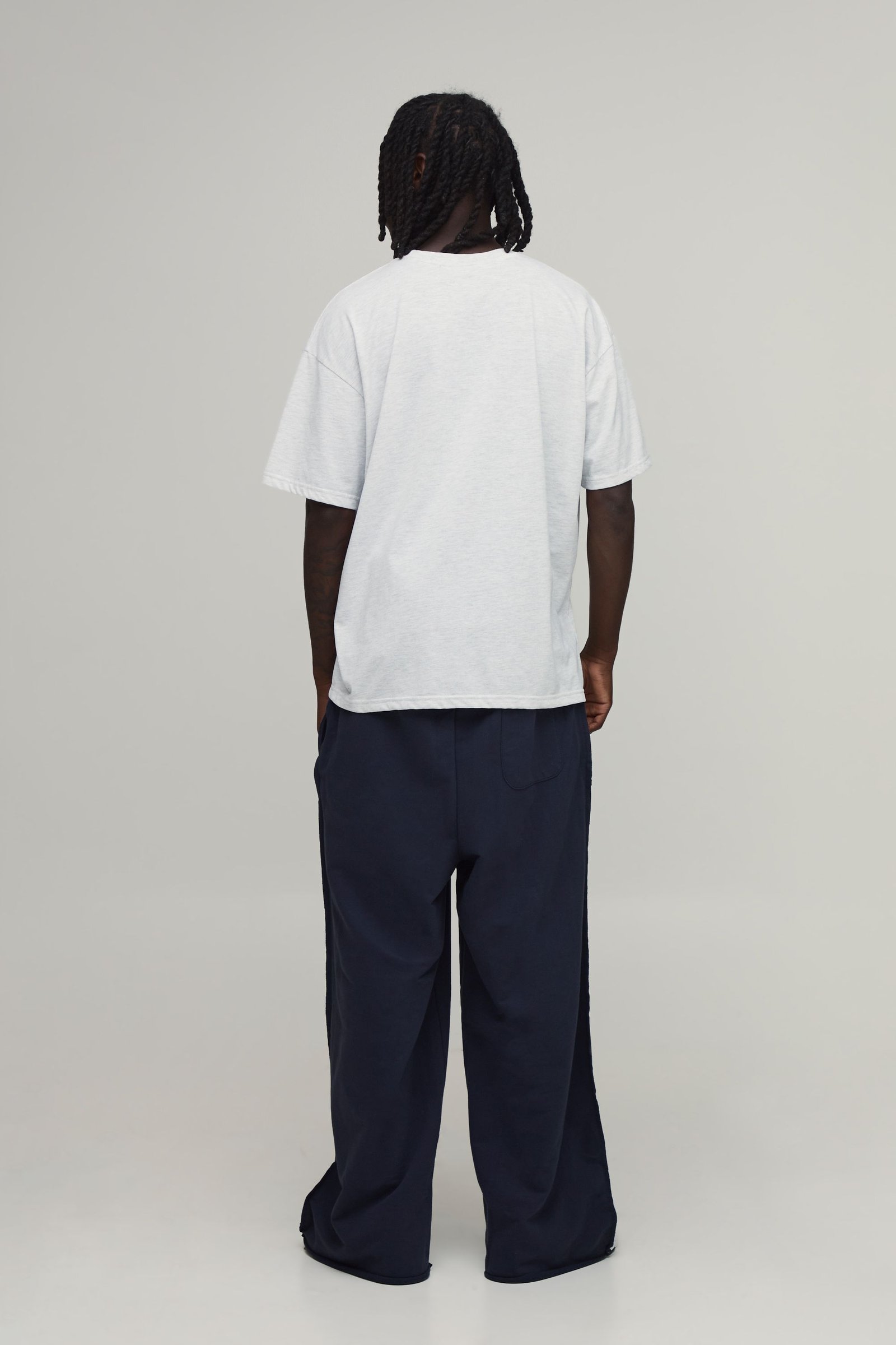 Joggers Coupe Extrêmement Large Avec Broderie Et Ourlet Brut