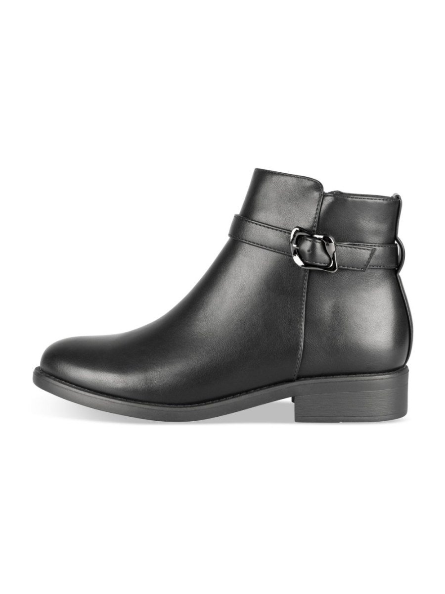 Bottines à bride bouclée noires