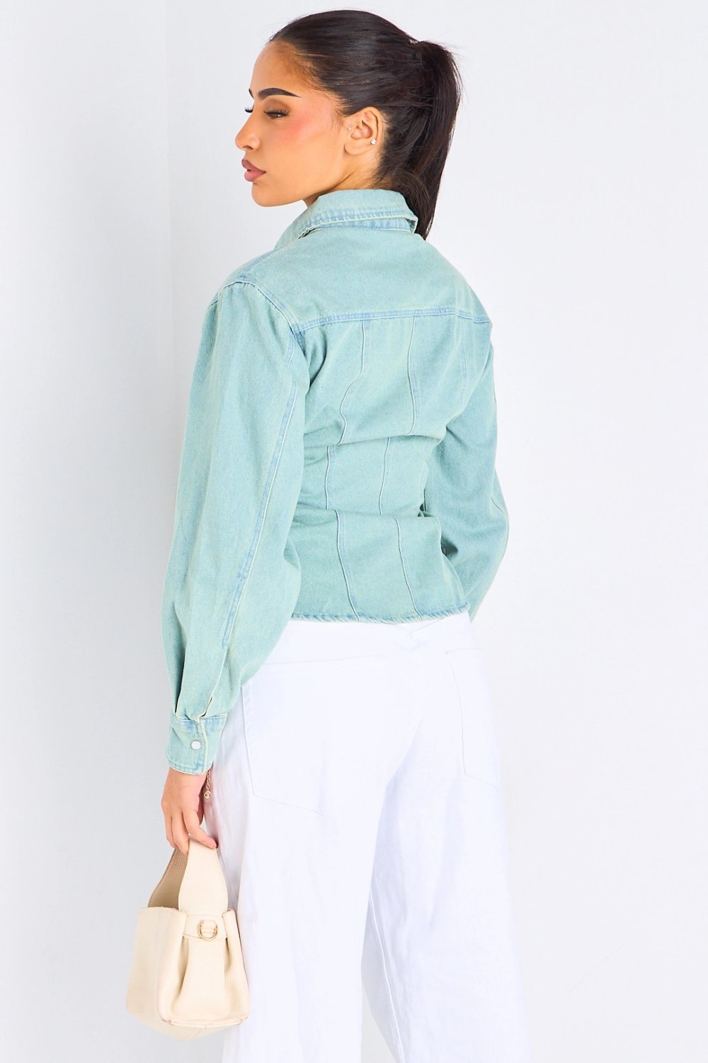 Chemise jean mzayra zre9 délavé