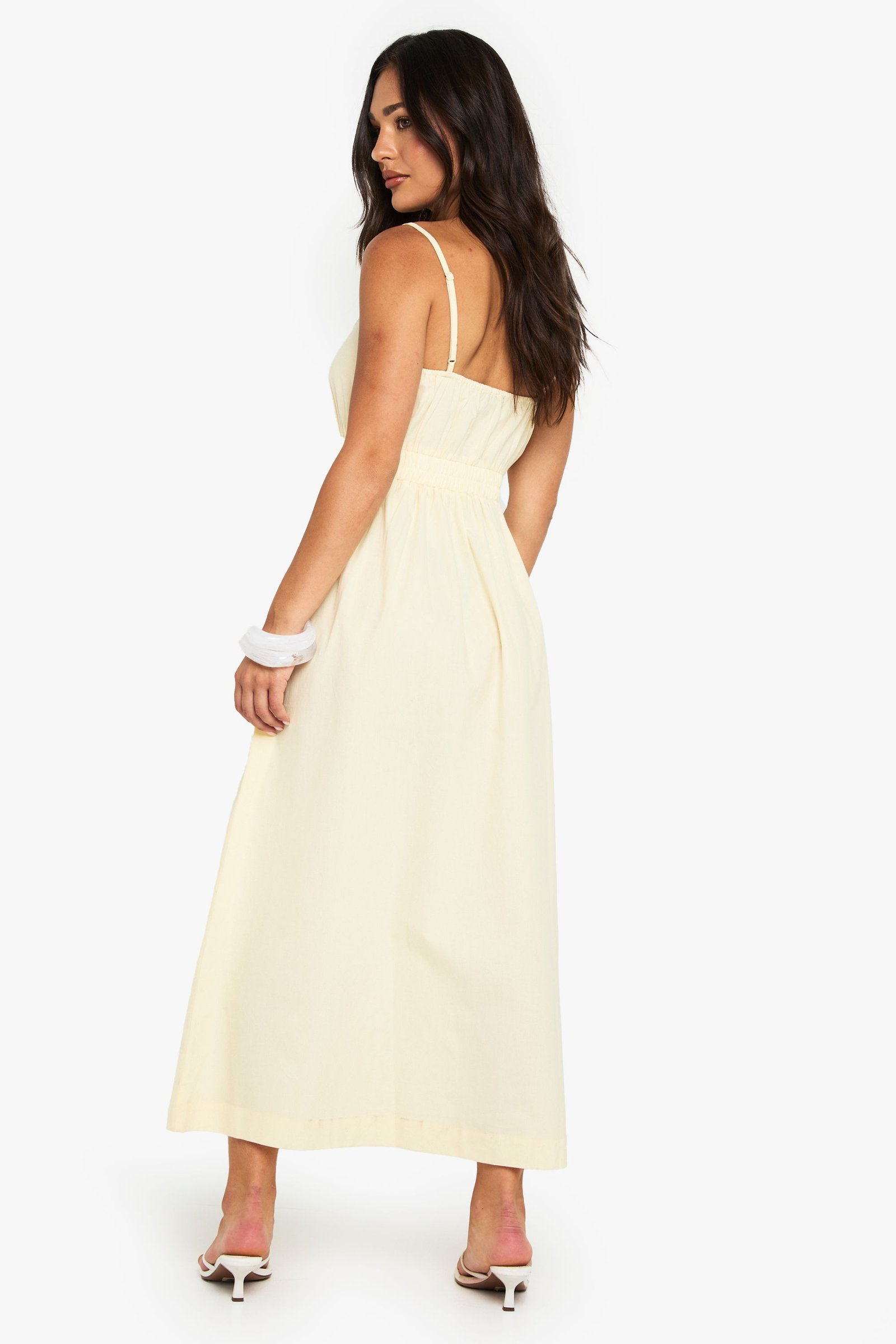 Robe midaxi b popeline b bretelles rqaq - Petite