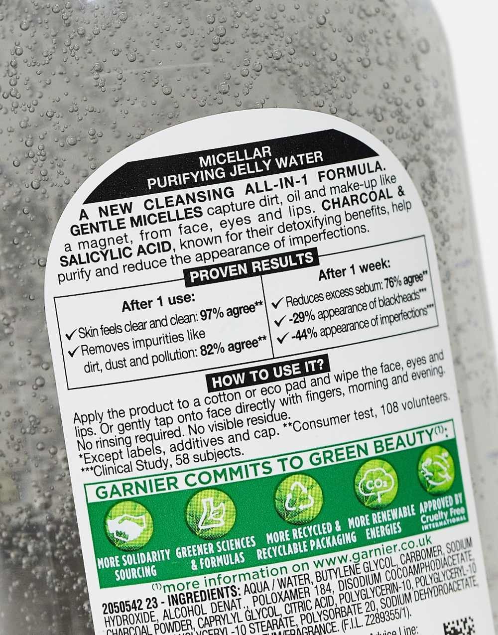 Charcoal and salicylic acid micellar water - 400 ml