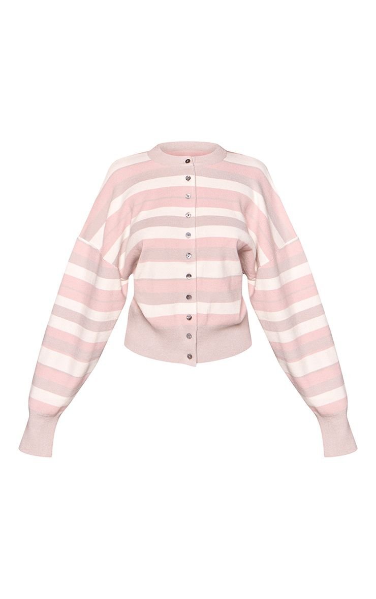 Pink striped cardigan