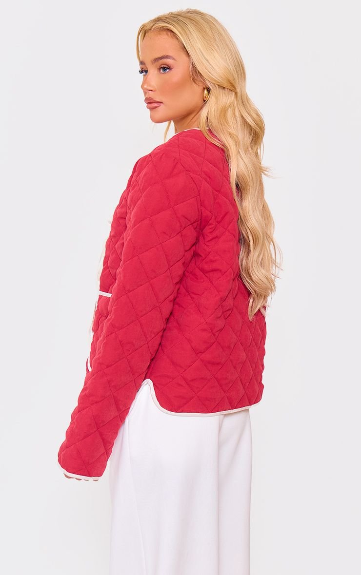 Veste Légère À Détails De Coutures Matelassées