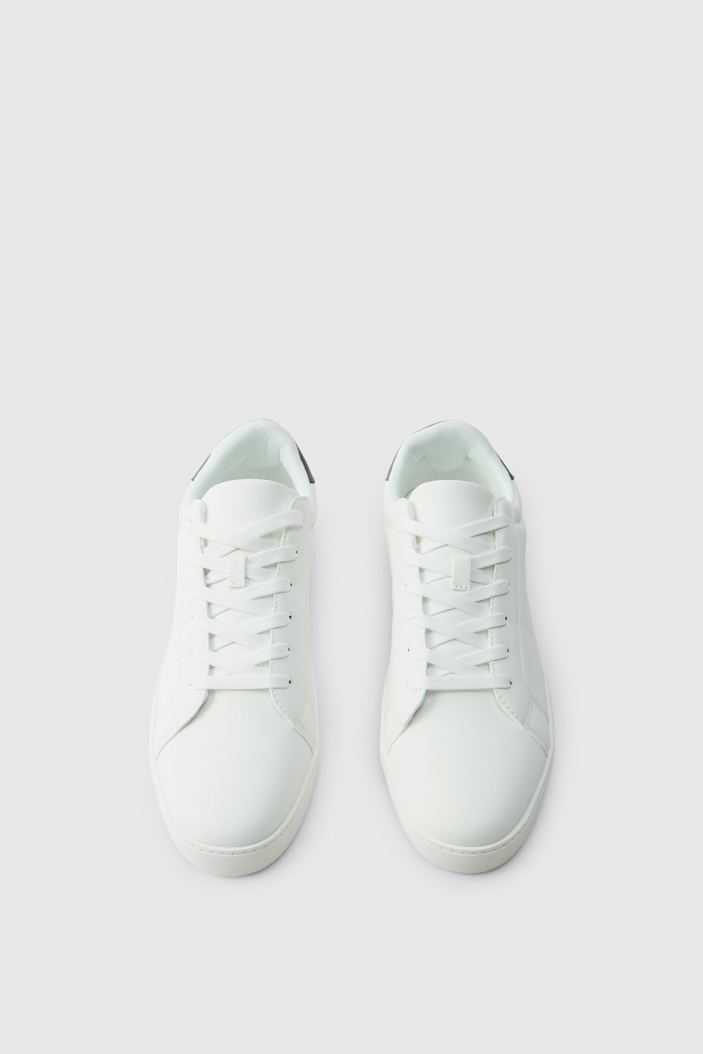 Faux leather trainers