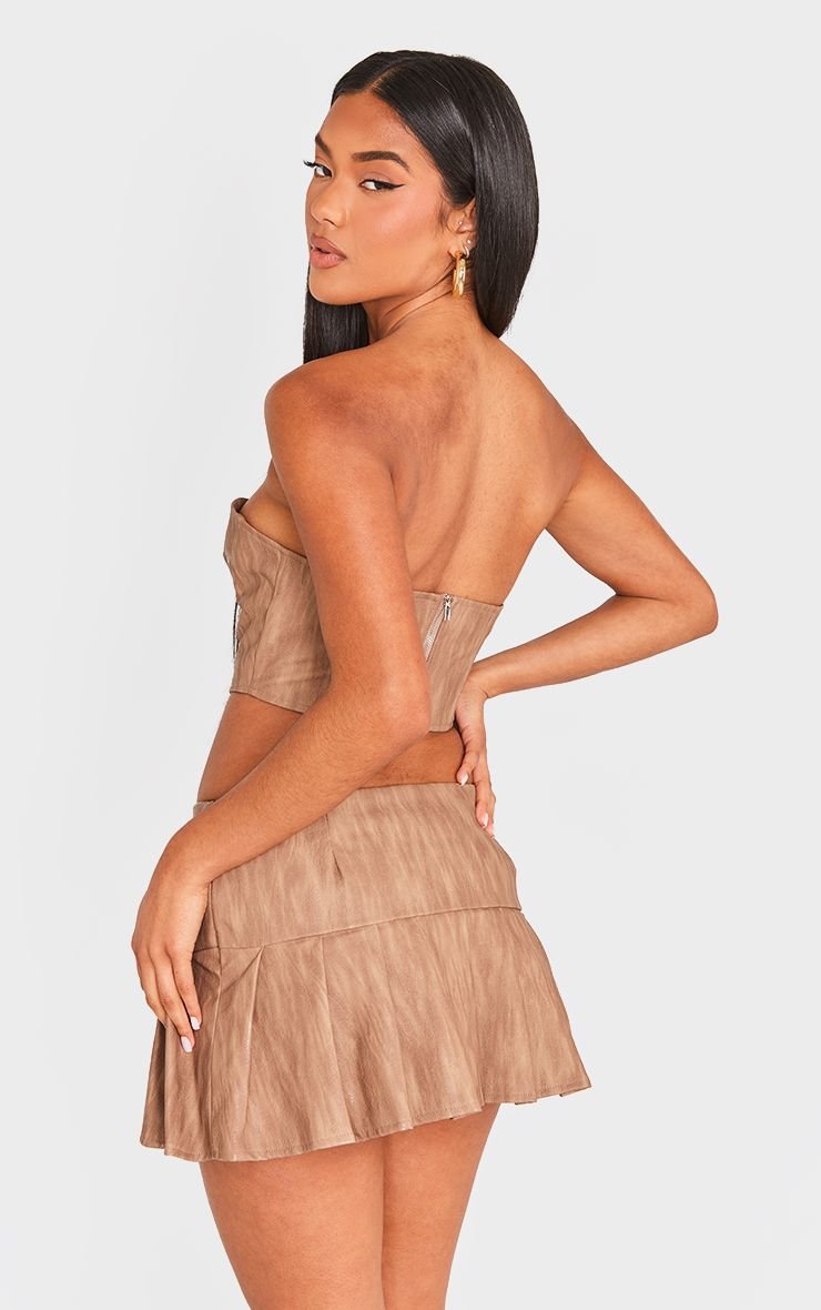 Haut bandeau f similicuir délavé b boucle