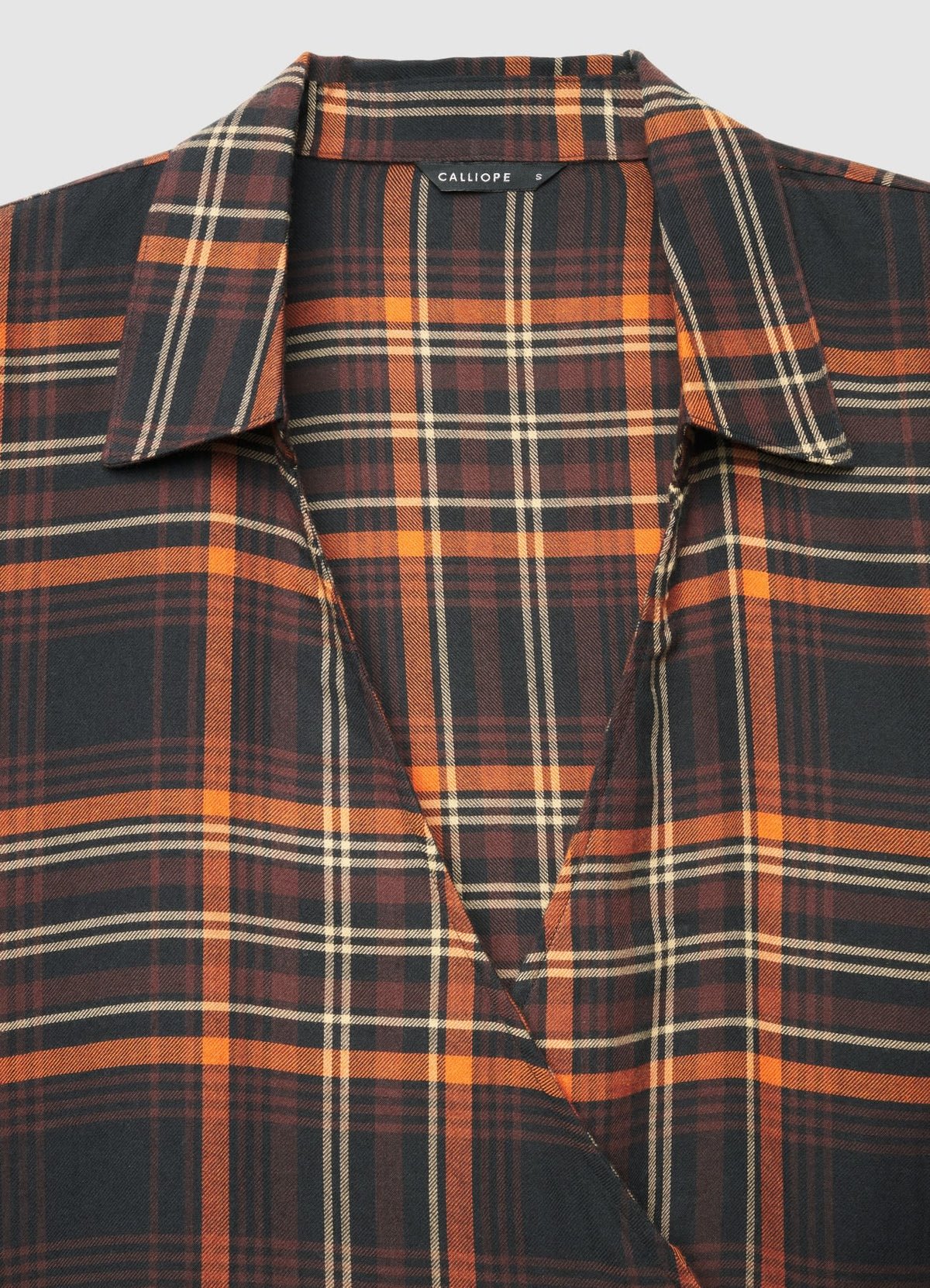 Tartan wrap shirt