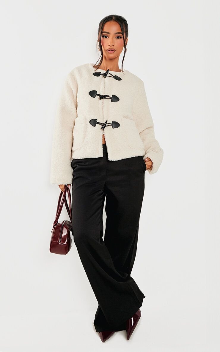 Veste twila f PU crème b fermoir