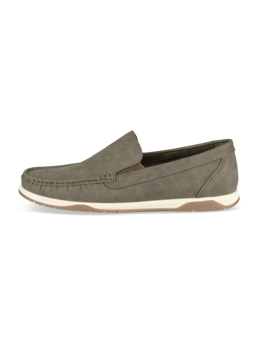Mocassins semelle bicolore kaki