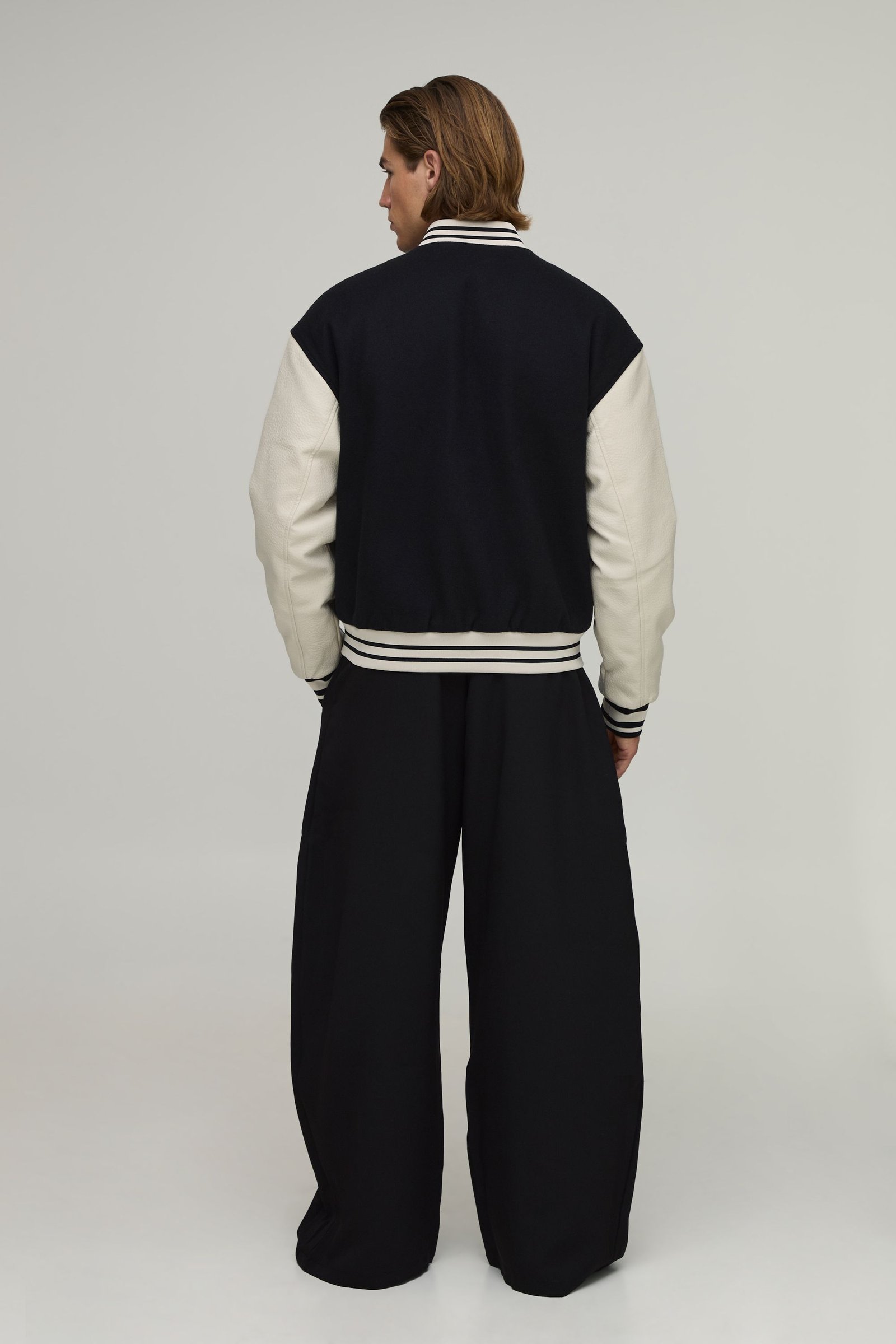 Tailored Extreme Balloon Suit Trousers with Contrast Panels