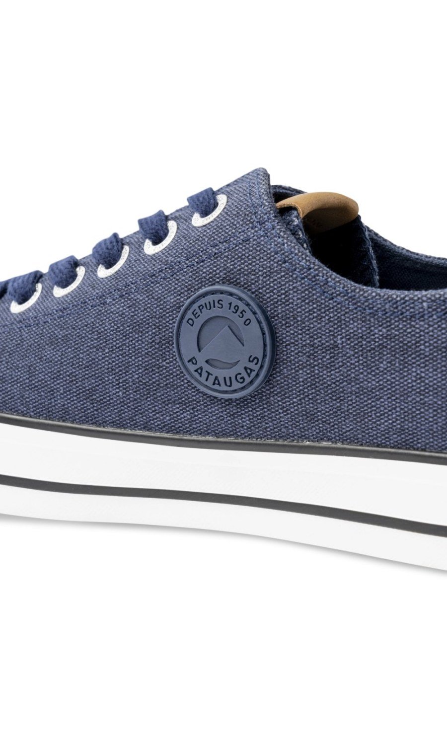 Baskets dyal toile b bout mqowwi bleu marine