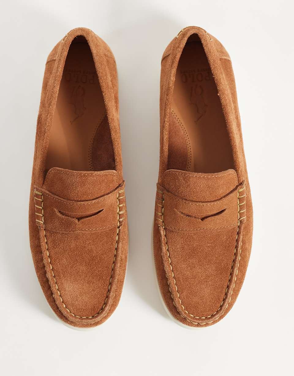 Mocassins Merton f daim qahwi mtwasset