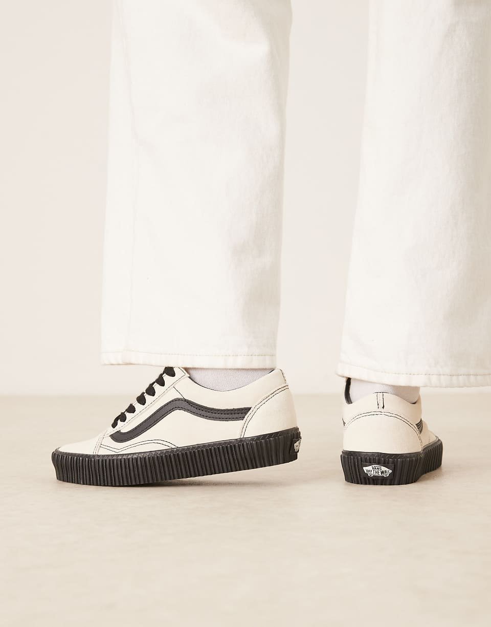 Baskets Old Skool Creeper blanc cassé et noir