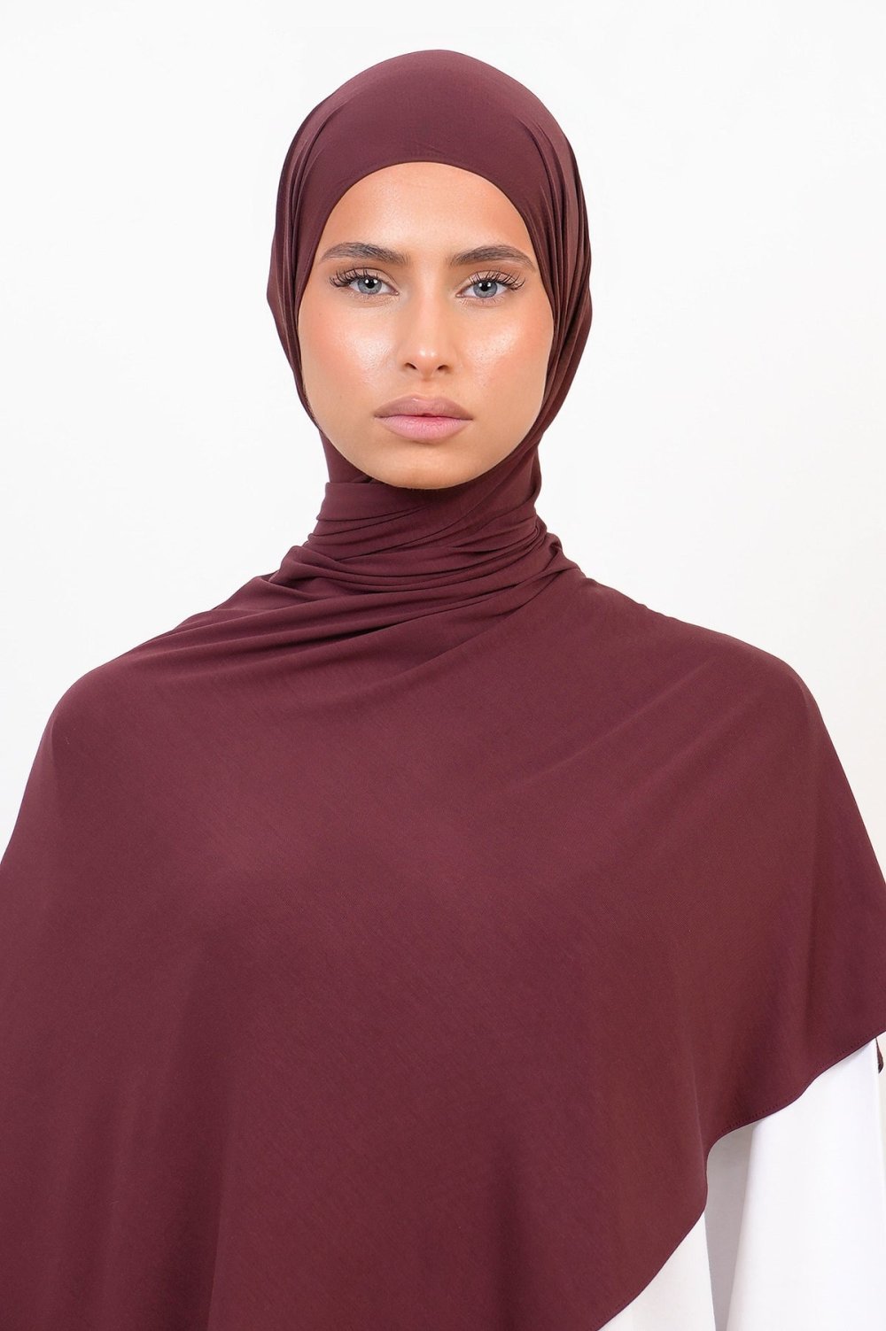 Liquid jersey hijab - Dark cherry