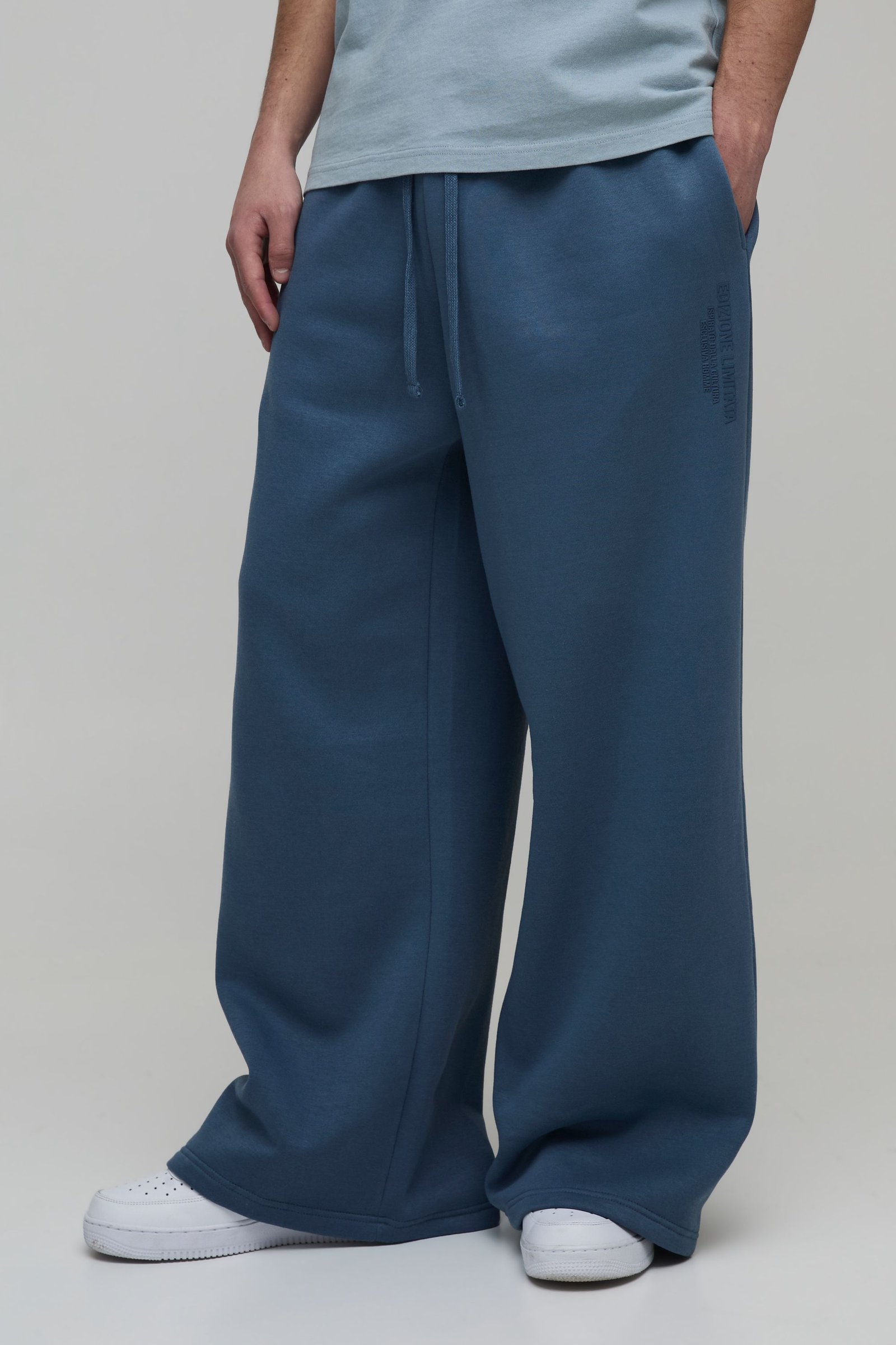 Jogger Imprimé À Jambes Extra Larges Et Taille Haute