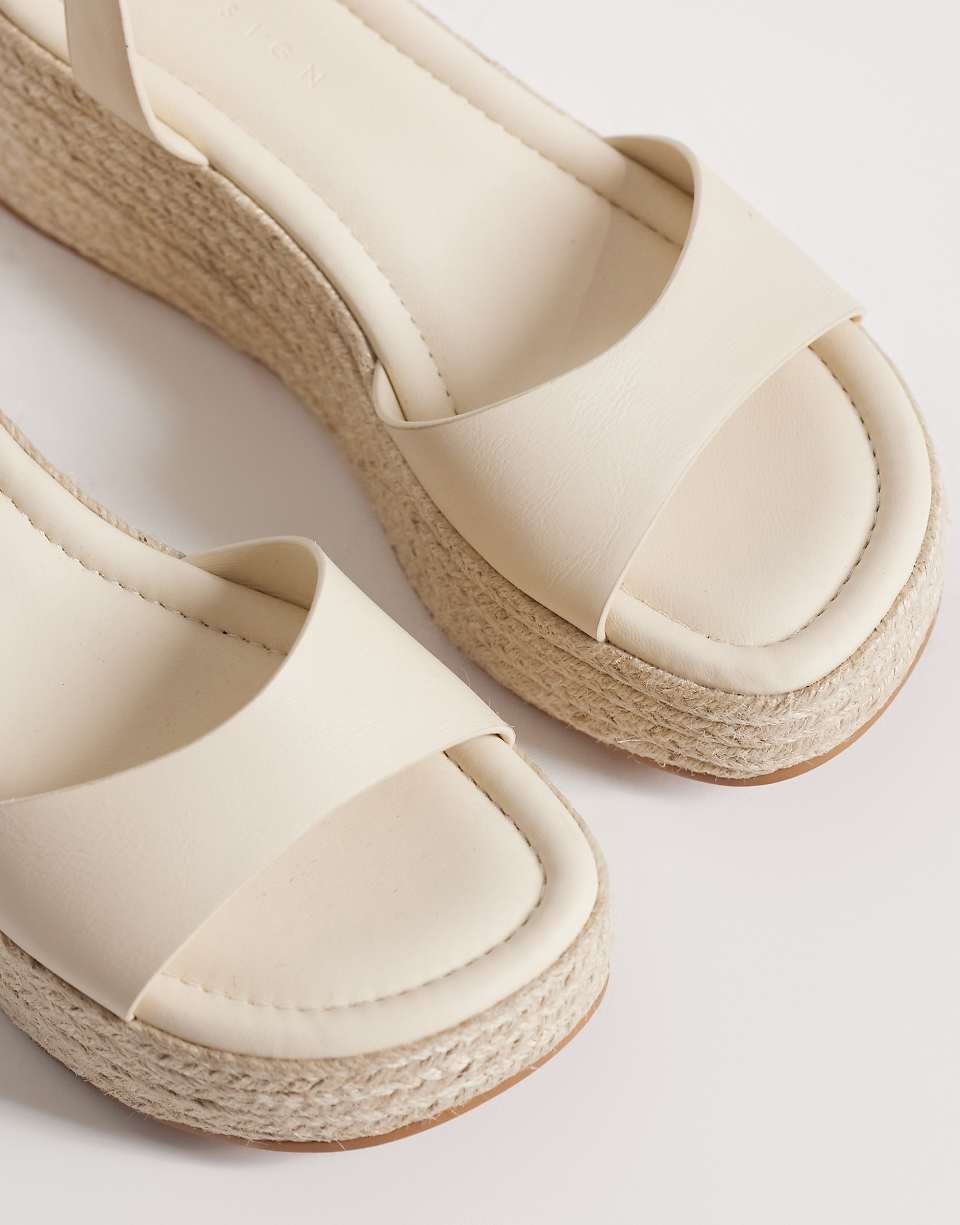 Tana - Espadrilles compensées - Blanc cassé