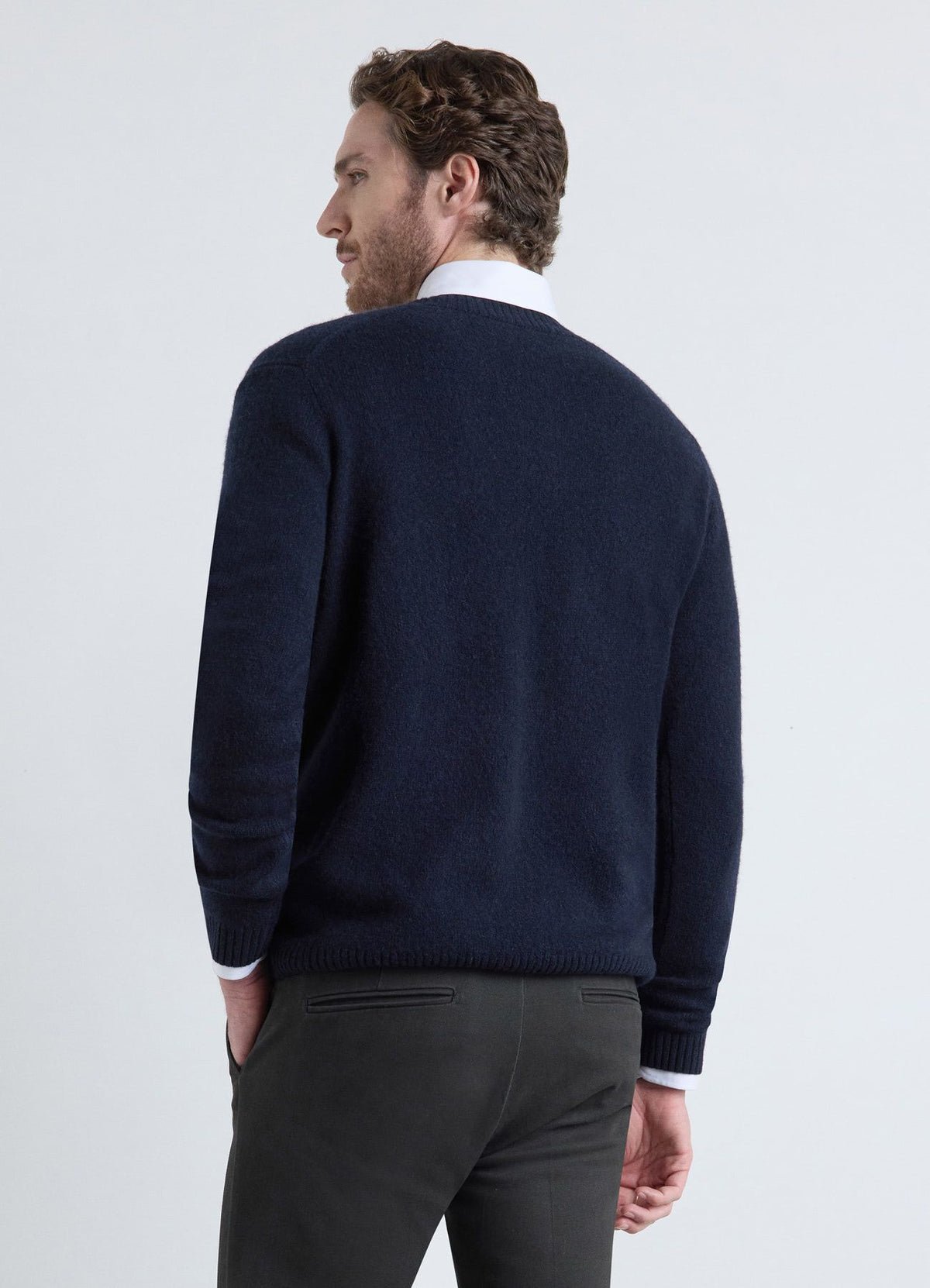 Wool henley-neck jumper