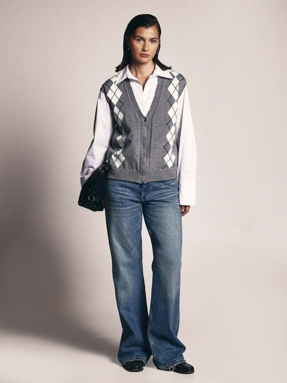 Pull bla kmam b sensla argyle, gris