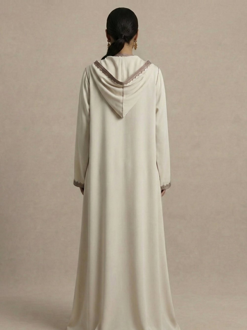 Lightweight djellaba with trousers