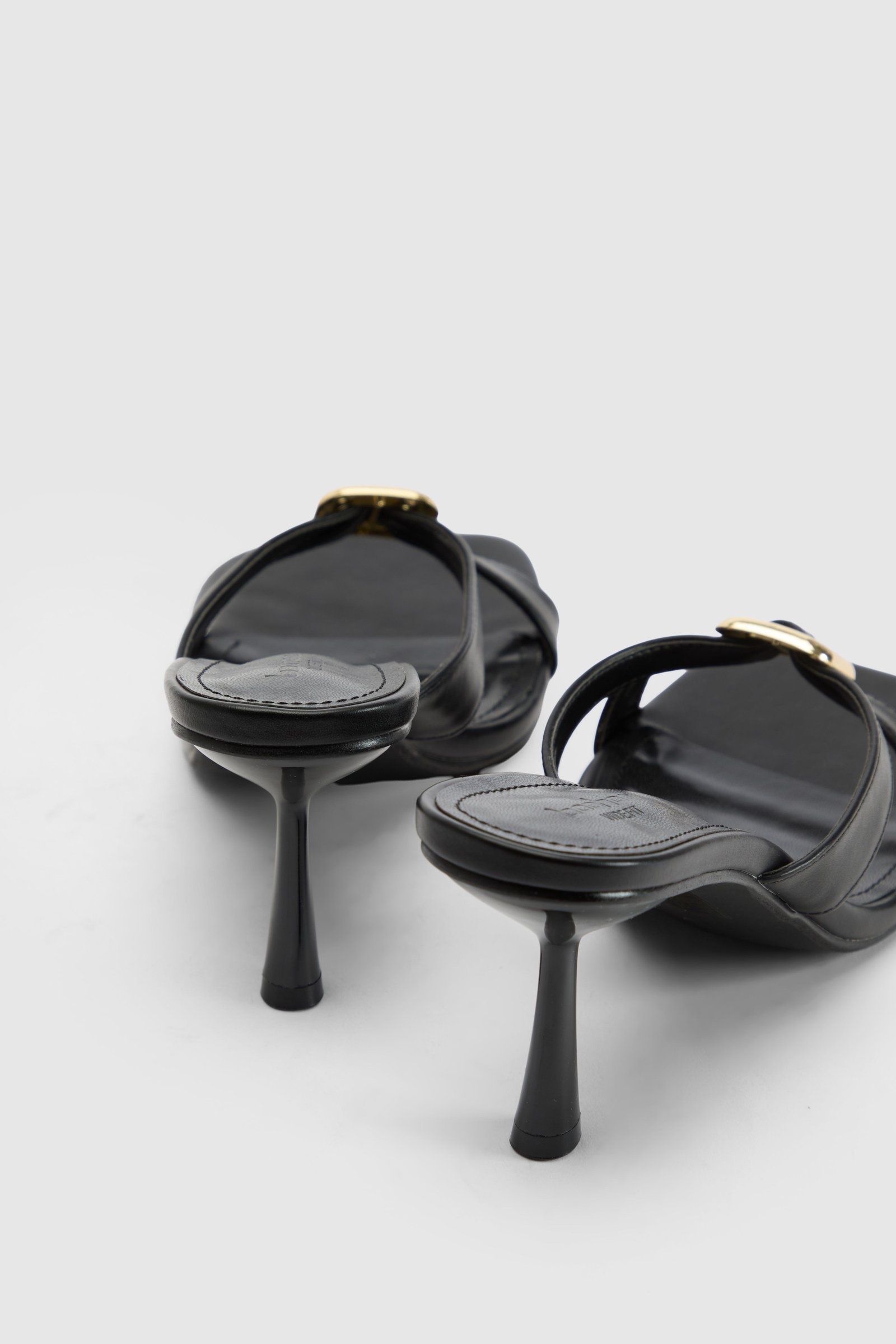 Cross strap heeled mules - Wide fit