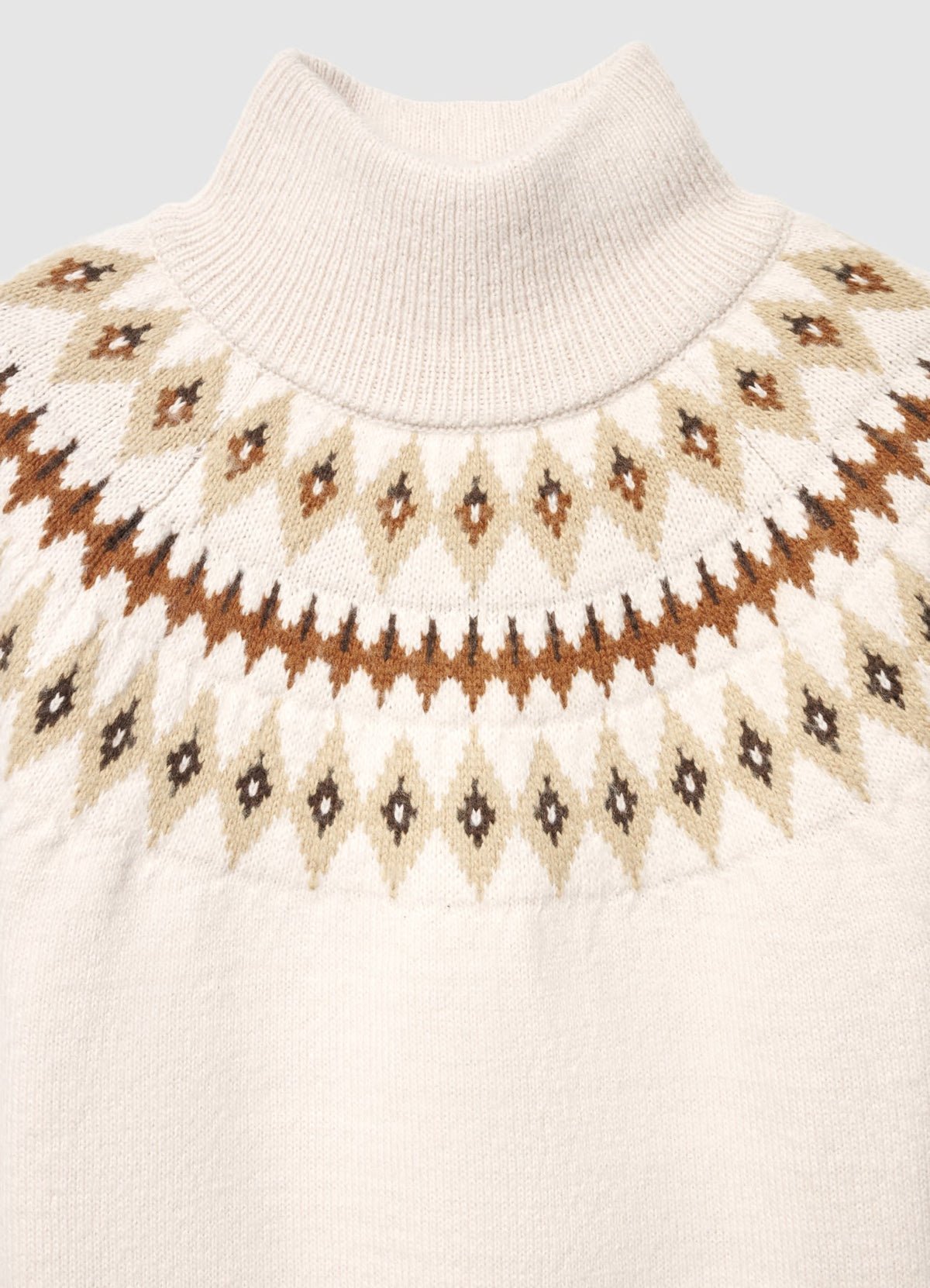 Pull jacquard nordique col 3ali