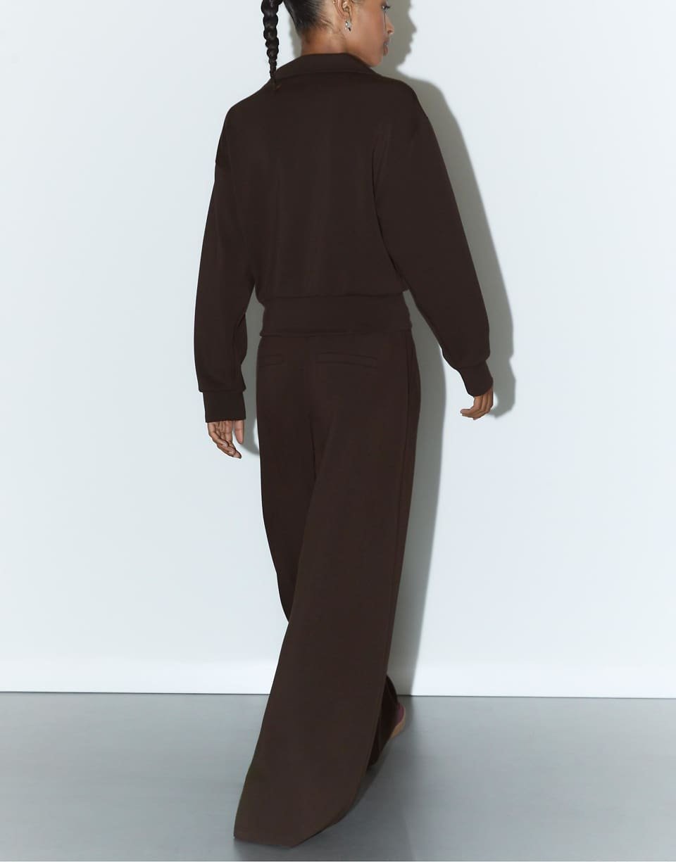 Soft-touch smart trousers - Brown