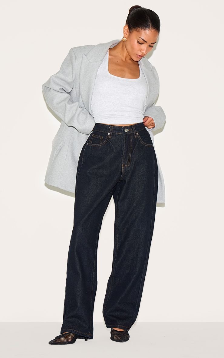 High-waisted straight leg jeans - Petite