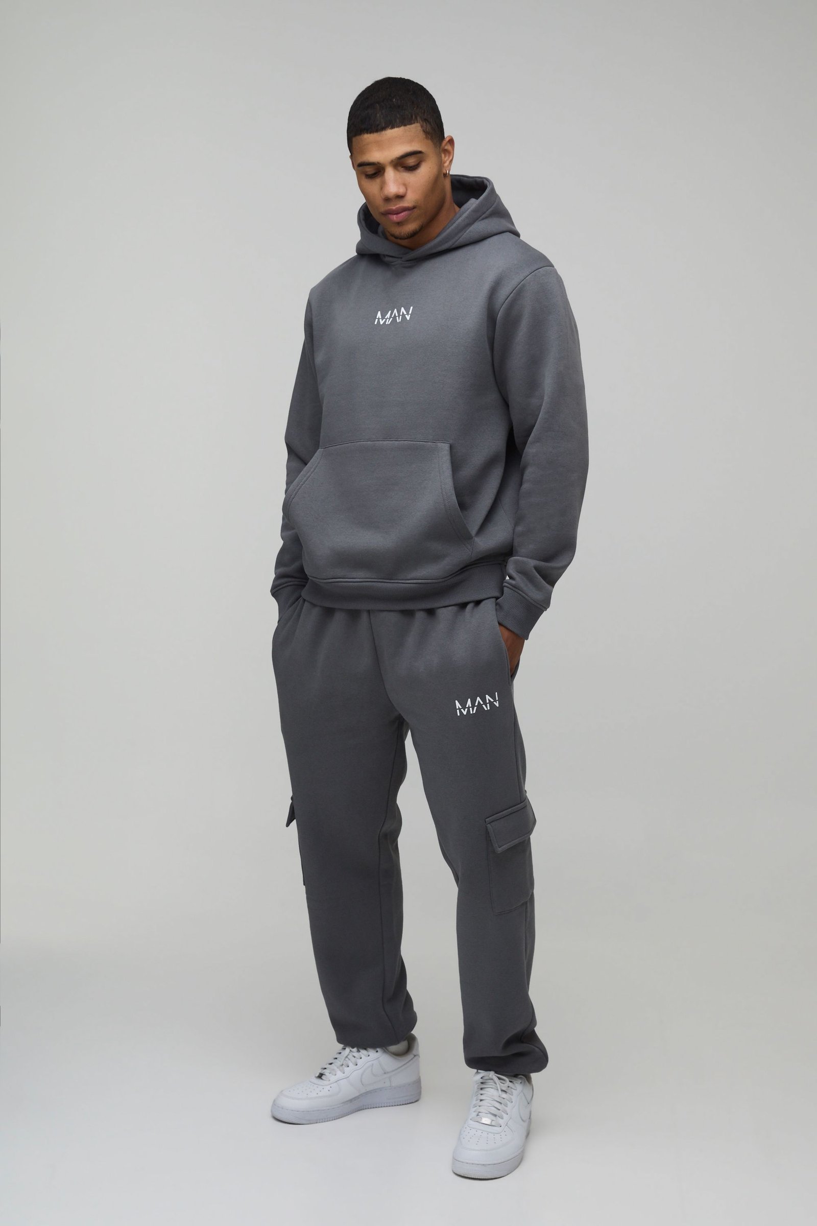 Ensemble De Jogging Cargo À Capuche Coupe Regular Pour Homme