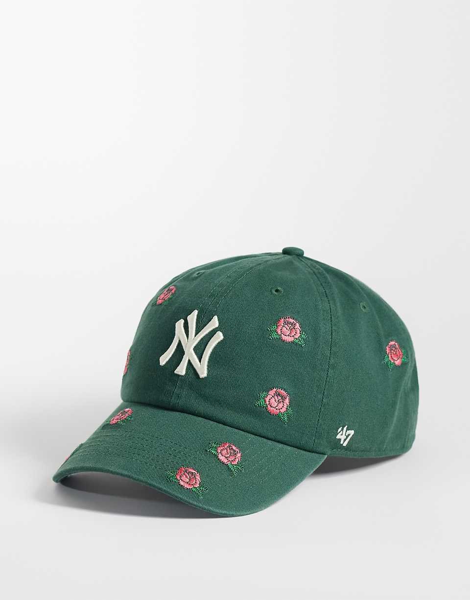 NY Yankees - Casquette simple l l3yalat b roses brodées, lon khder ghameq