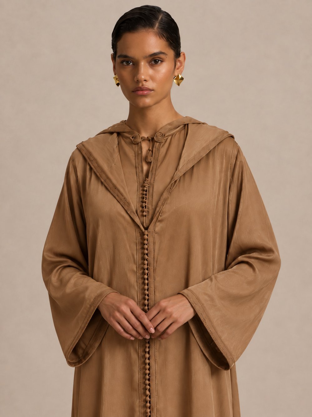 Djellaba ample à manches larges et pantalon