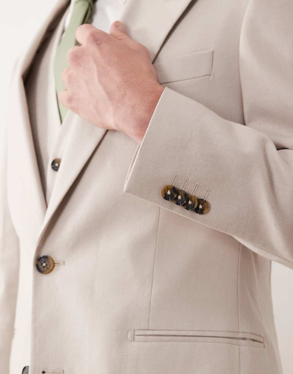 Veste costume dyeqa b l'ktan lghaleb - Taupe