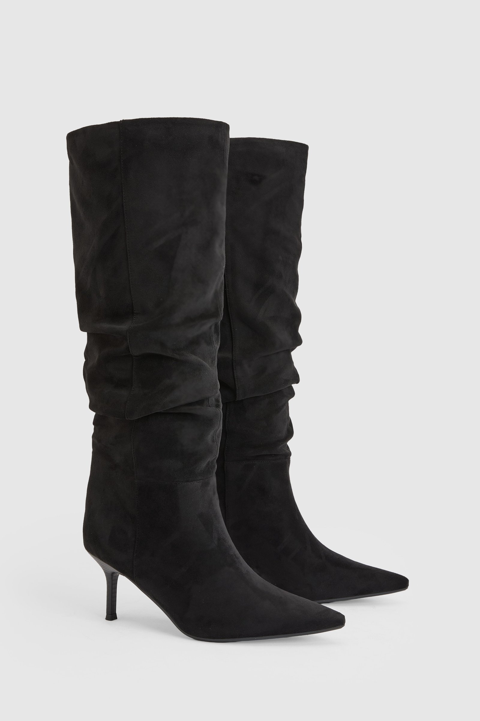 Bottes slouchy suédine b talon aiguille