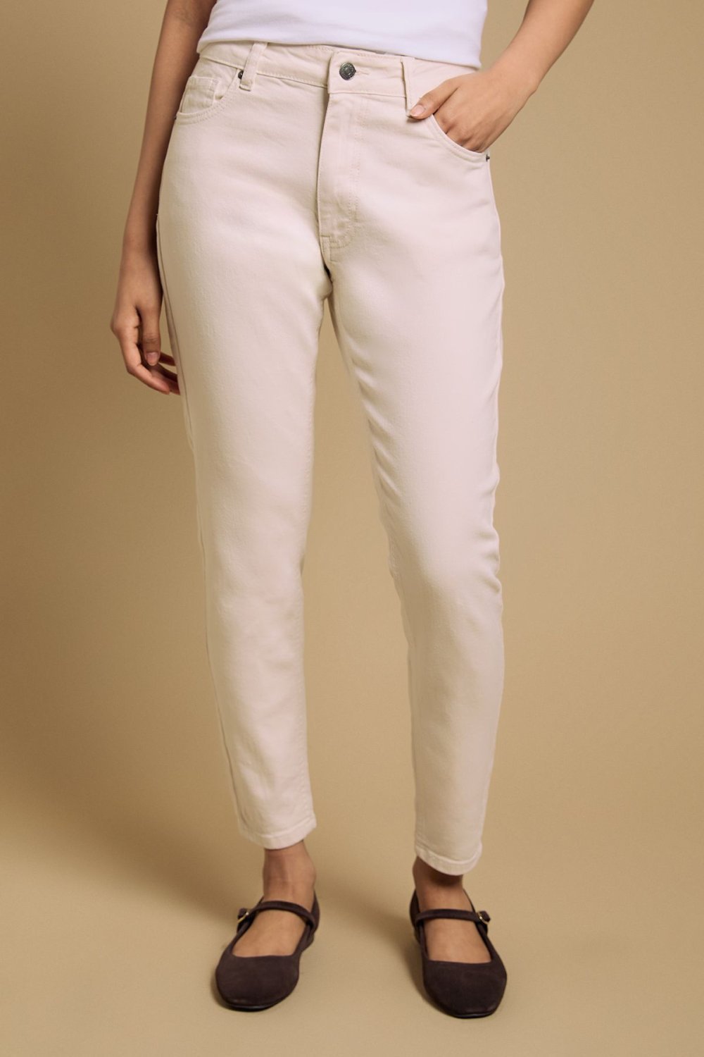 Jean skinny stretch écru - Petite