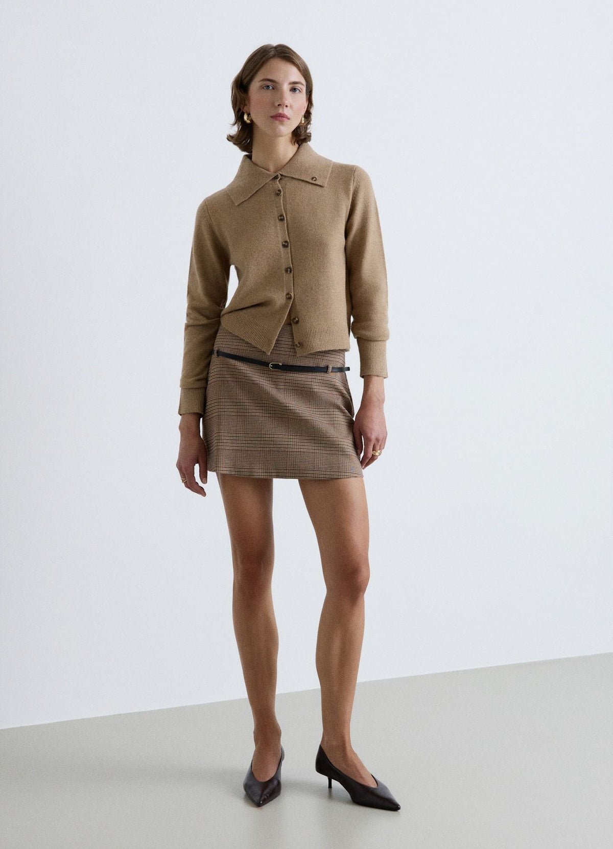 Cardigan b boutons w col kbir