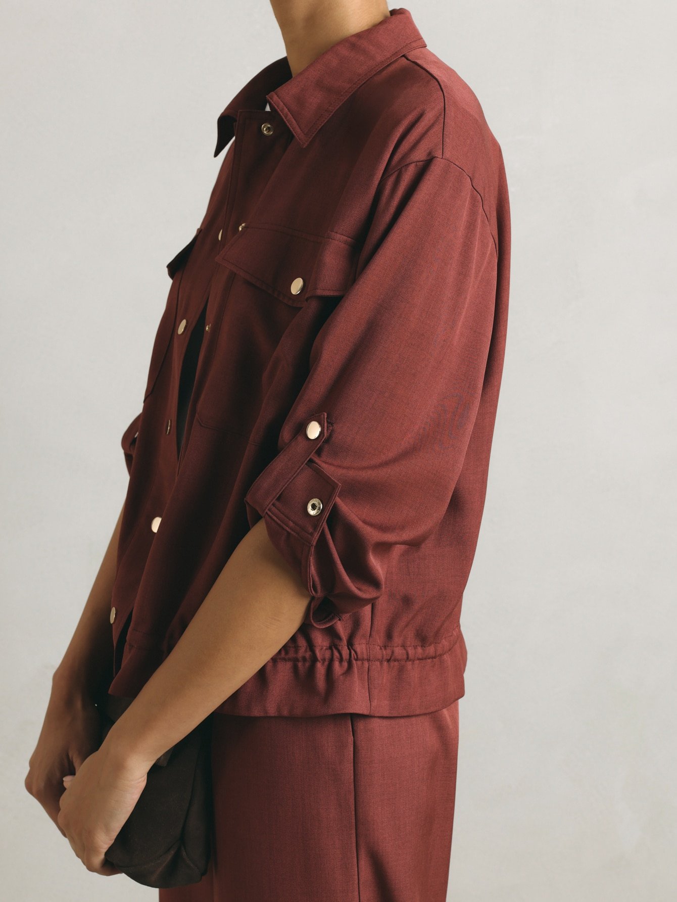 Chemise-veste utilitaire b boutons-pression
