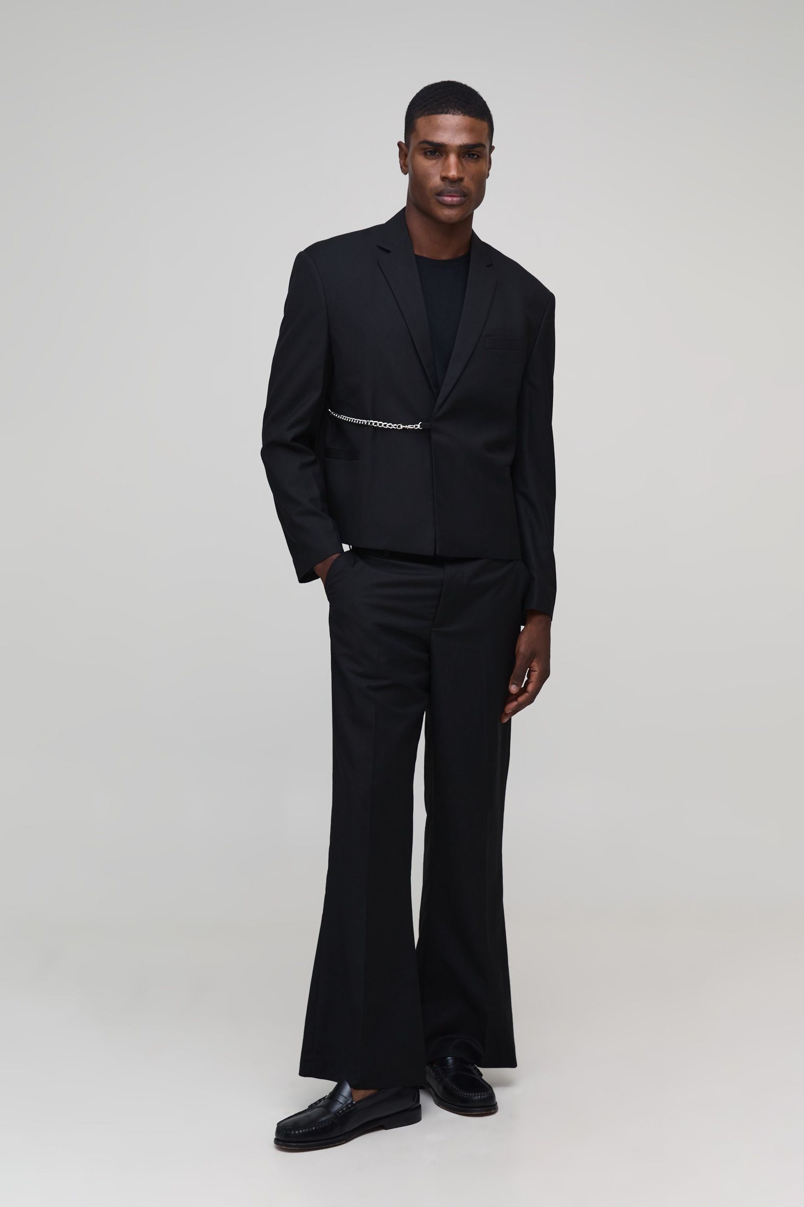 Veste de costume oversize à chaîne