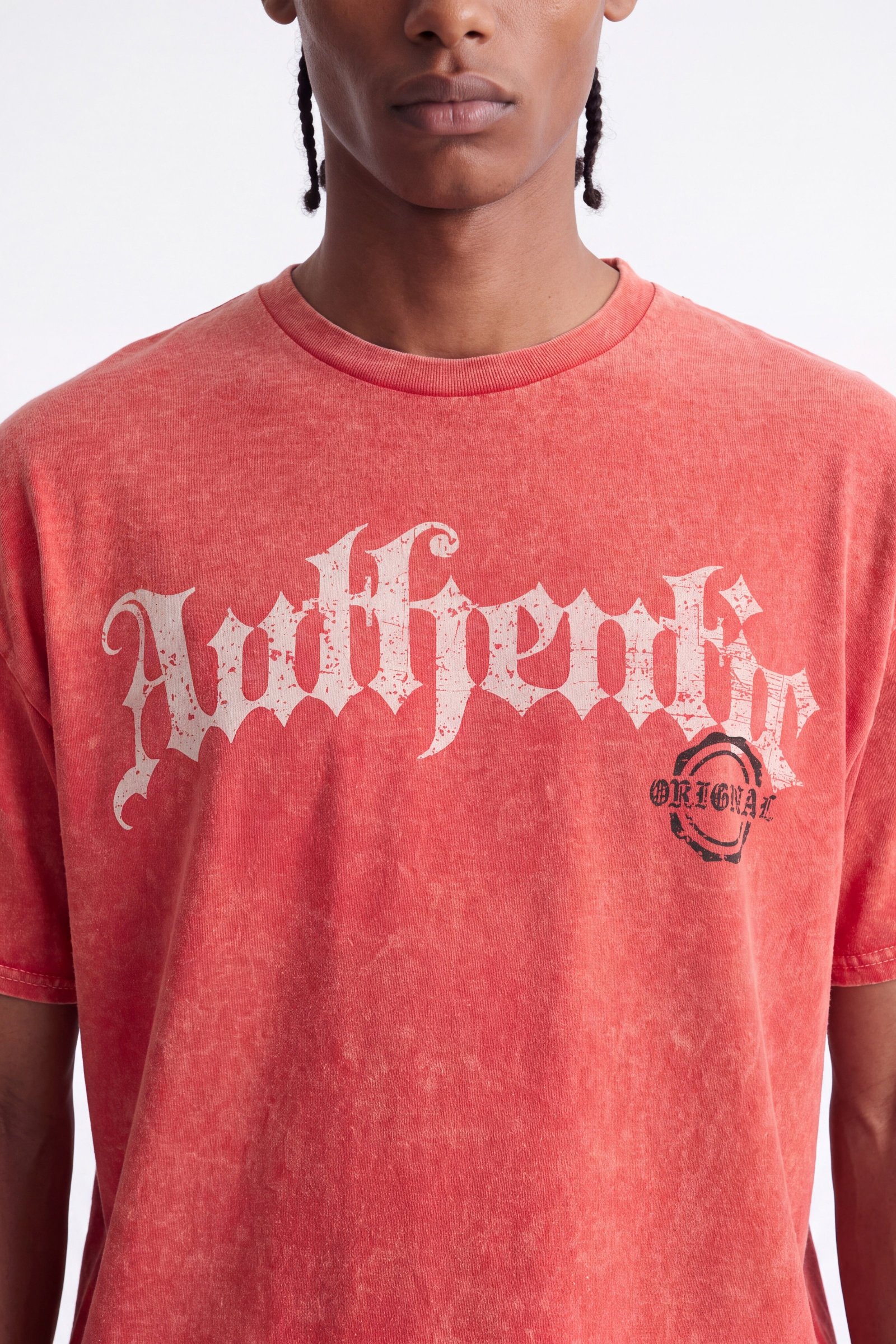 تيشيرت أوفرسايز فينتاج بطبعة « Authentic Self Made »