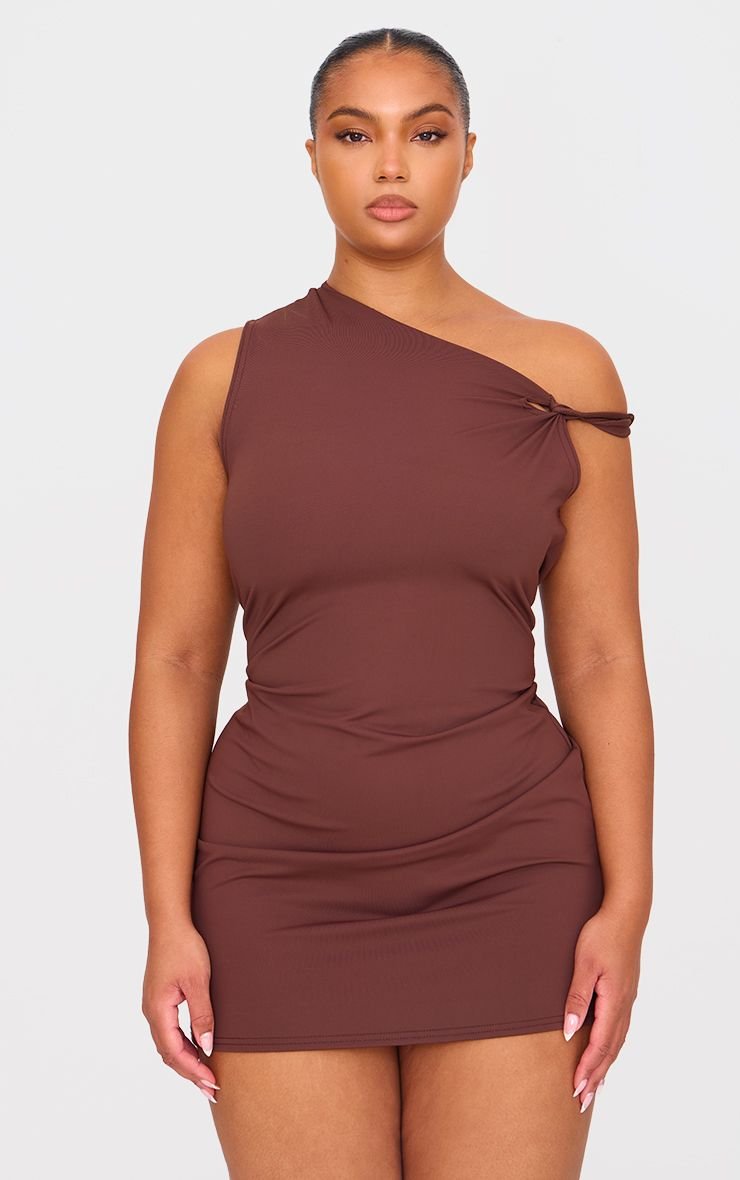 Robe mini bla mnaki b détail noué - Grande taille