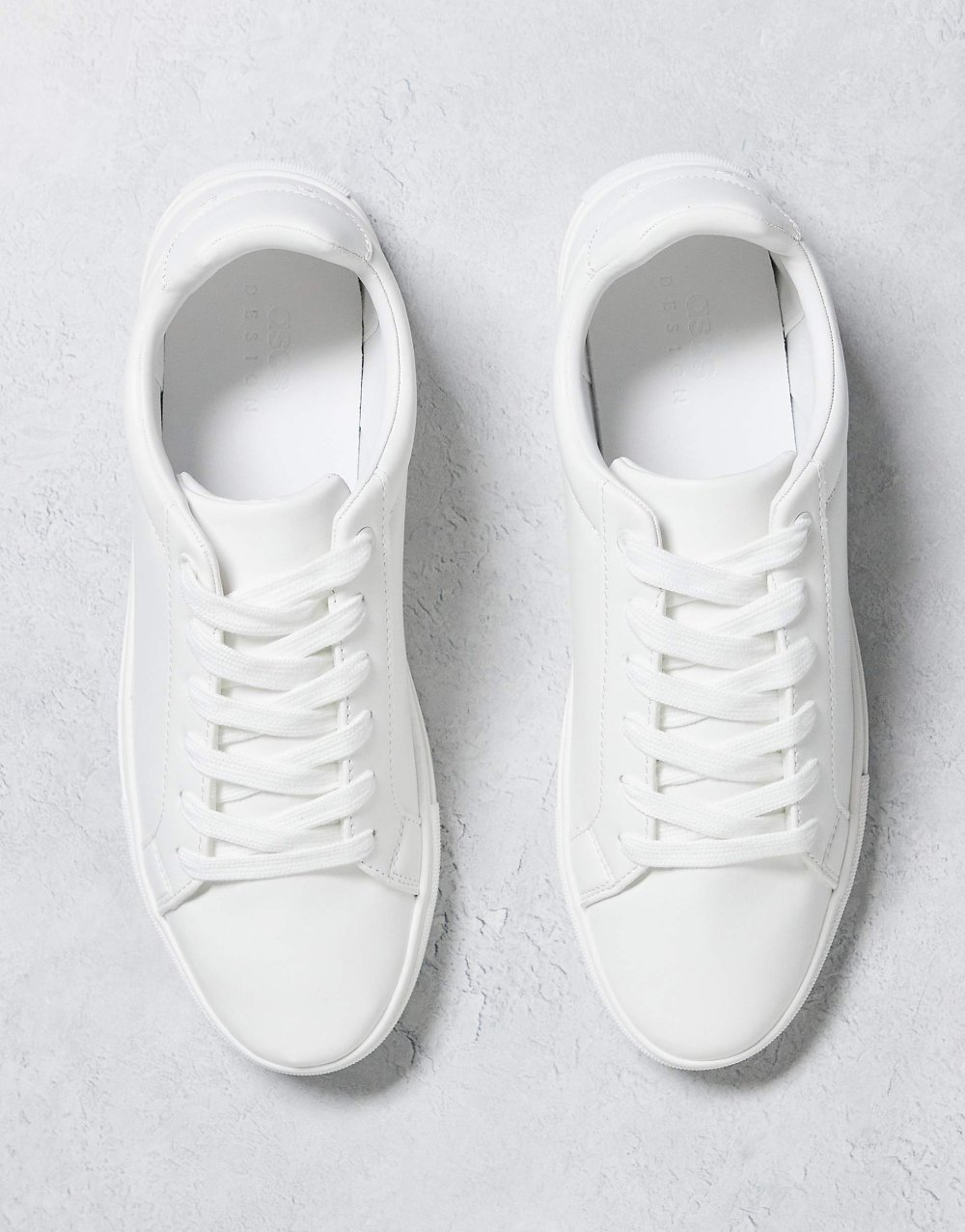 Rubber sole trainers in white
