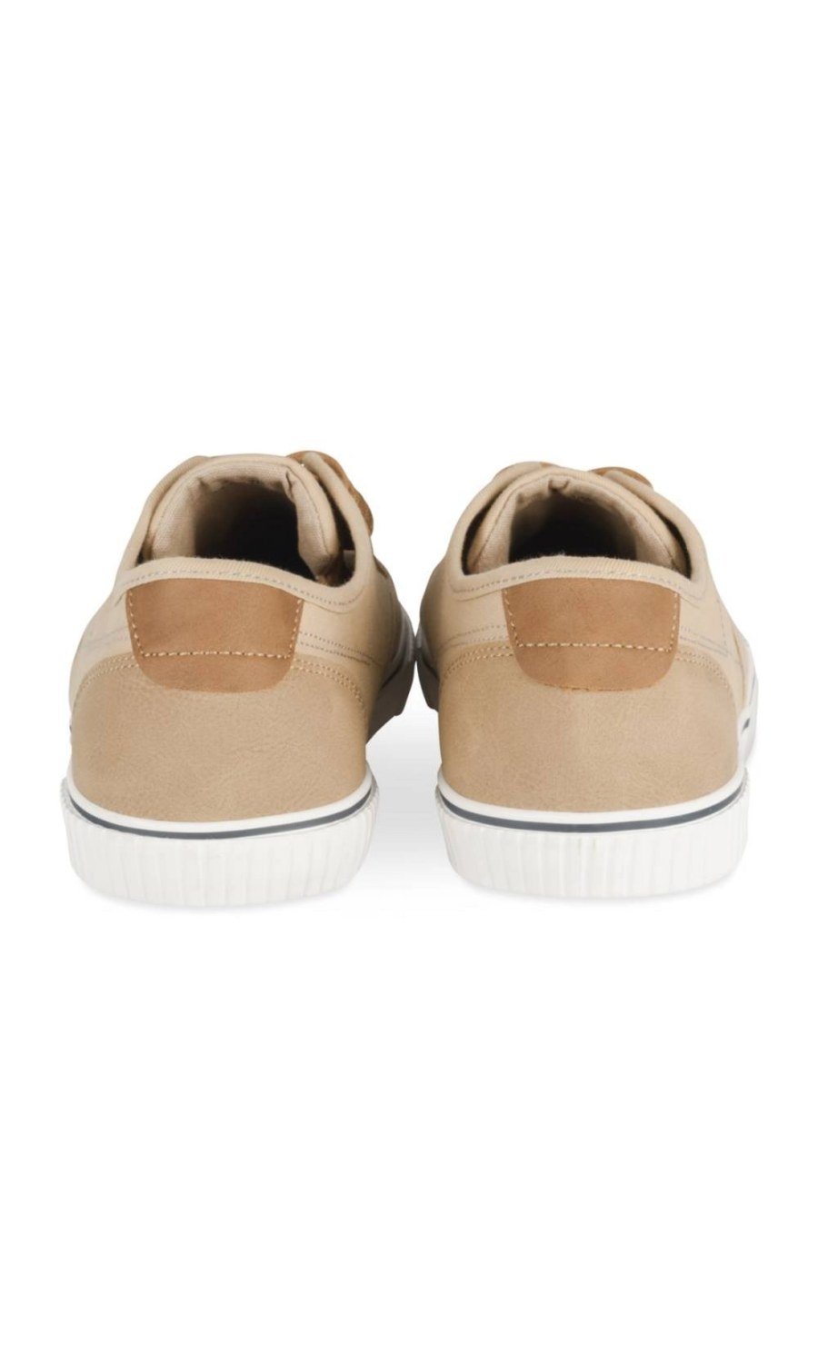 Baskets en toile contrefort camel beiges