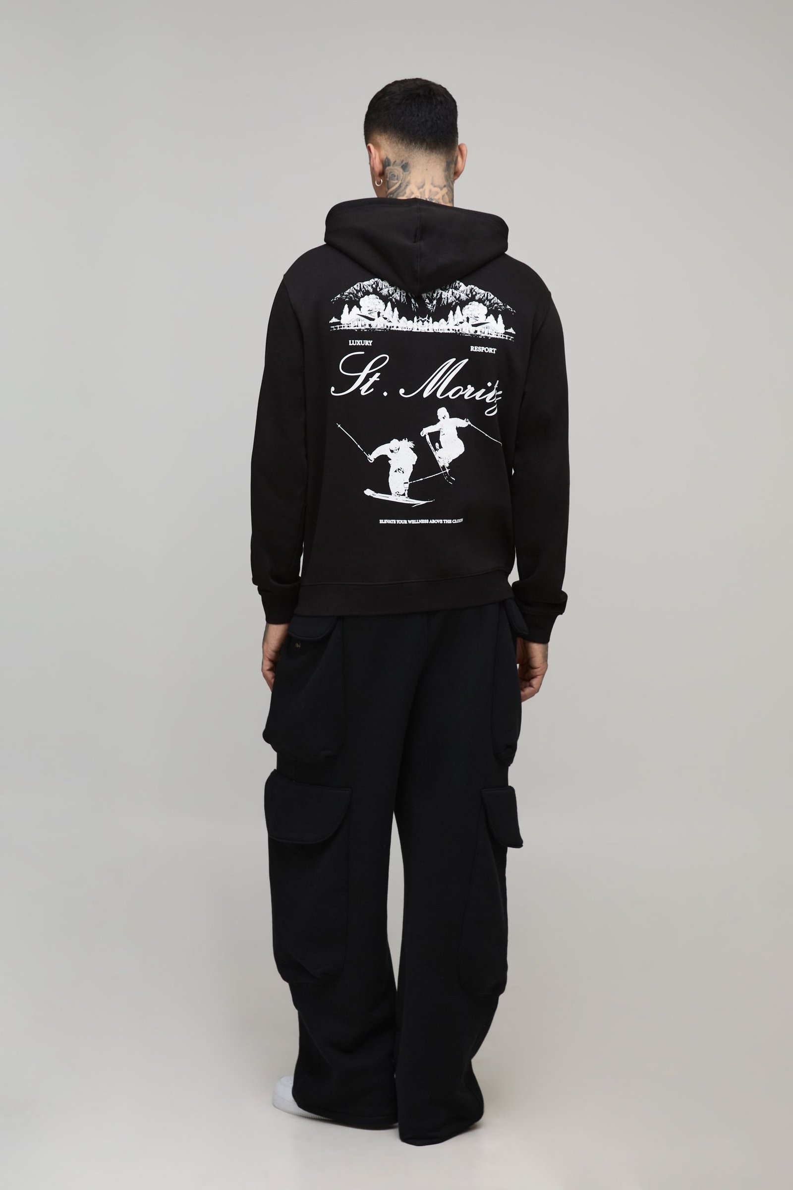 Hoodie graphique de ski Mont Blanc, coupe Regular, grande taille
