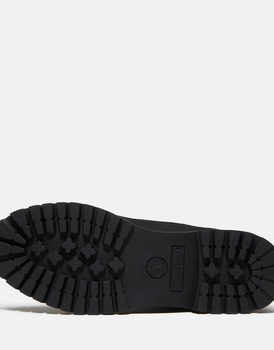 Bottine mi-haute à enfiler en nubuck noir