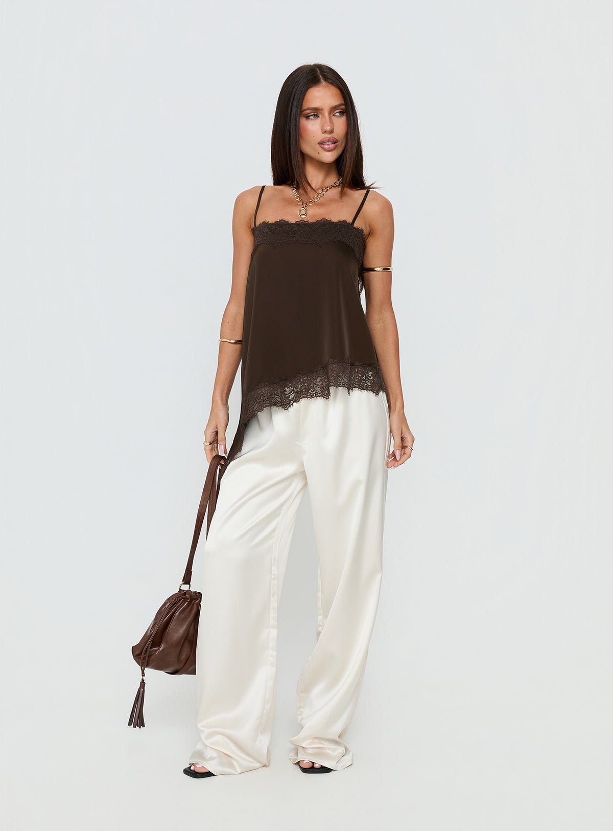 Top twil asymétrique b dentelle